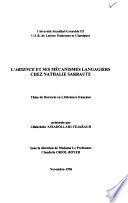 L'absence et ses mécanismes langagiers chez Nathalie Sarraute