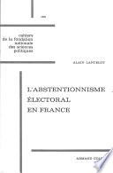 L'abstentionnisme électoral en France
