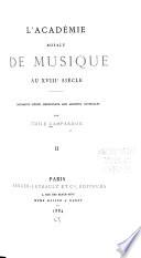 L'Académie royale de musique au XVIIIe siècle