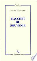 L'Accent du souvenir
