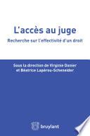 L'accès au juge