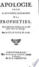 L' Accomplissement Des Propheties Ou La Delivrance Prochaine De L'Eglise
