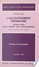 L'accouchement prématuré