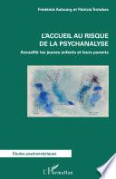 Livre L'accueil au risque de la psychanalyse