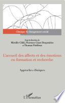 L'accueil des affects et des émotions en formation et recherche