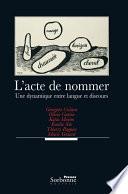 L'acte de nommer