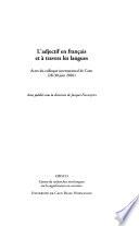 L'adjectif en français et à travers les langues