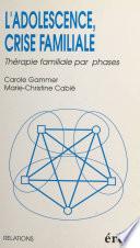 L'adolescence, crise familiale : thérapie familiale par phases