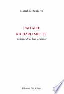 L'Affaire Richard Millet
