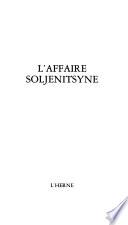 L'affaire Soljenitsyne