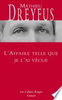 L'affaire telle que je l'ai vécue
