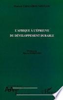 L'Afrique à l'épreuve du développement durable