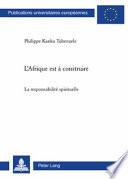 L'Afrique est à construire