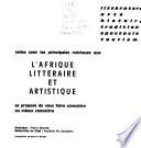 L'Afrique littéraire et artistique