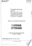 L'Afrique littéraire