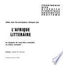 L'Afrique littéraire