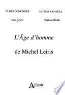 L'âge d'homme de Michel Leiris