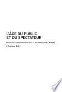 L'âge du public et du spectateur