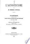 L'agnosticisme d'Herbert Spencer