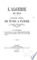 L'Algérie en 1854