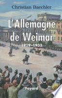 L'Allemagne de Weimar