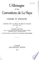 L'Allemagne et les conventions de La Haye