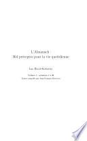 L'Almanach : 364 préceptes pour la vie quotidienne (Volume 1)