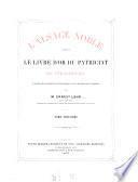 L' Alsace noble suivie de le livre d'or du patriciat de Strasbourg
