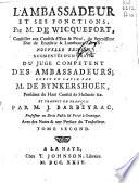 L'ambassadeur et ses fonctions,