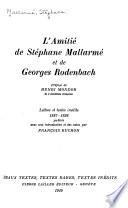 L'amitié de Stéphane Mallarmé et de Georges Rodenbach
