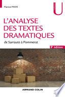 L'analyse des textes dramatiques - 3e éd.