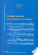 L'analyse musicale