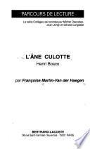 L'âne culotte, Henri Bosco