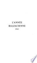 L'Année balzacienne