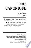 L'Année canonique