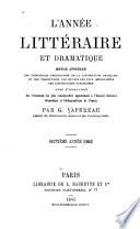 L'année littéraire et dramatique