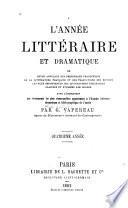 L'année littéraire et dramatique