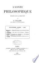 L'Annee Philosophique
