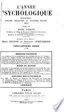 L'année psychologique
