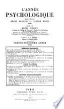 L'année psychologique