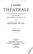 L'année théatrale
