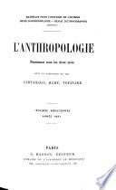 L' anthropologie