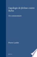 L'Apologie de Jérôme contre Rufin