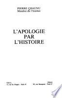 L'apologie par l'histoire