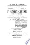 L'Apostolat positiviste au Brésil