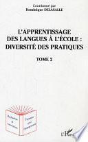 L'apprentissage des langues à l'école