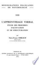 L'apprentissage verbal