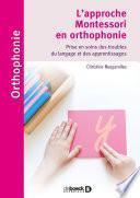 L'approche Montessori en orthophonie