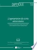 L'appropriation des écrits universitaires