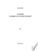 L'arabe comme un chant secret